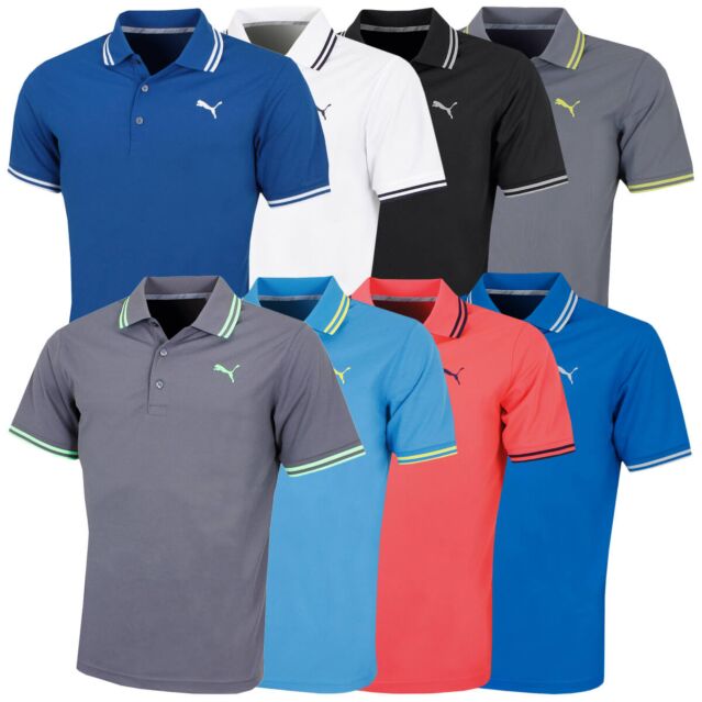 Puma Golf Mens Pounce Pique dryCELL Wicking Polo Shirt