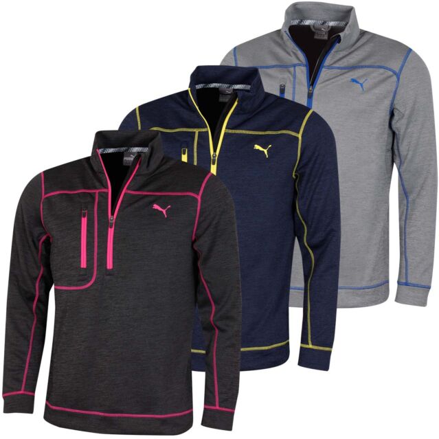 Puma Golf Mens Go Low 1/4 Zip DryCell Wicking Chest Pocket Sweater