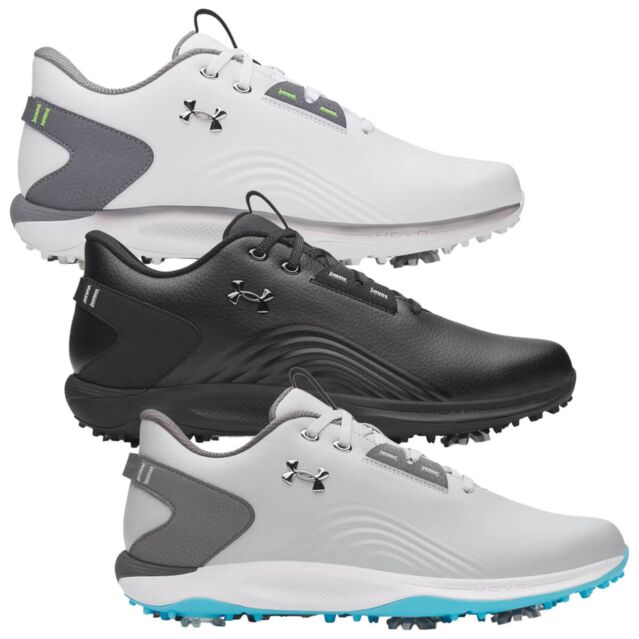 Under Armour Mens 2026 UA Drive Fade 2 Durable Waterproof Spiked Golf Shoes