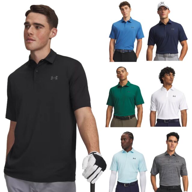 Under Armour Mens Matchplay 4 Way Stretch Wicking Golf Polo Shirt