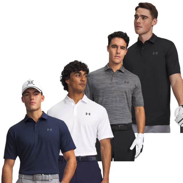 Under Armour Mens 2026 UA Matchplay 4 Way Stretch Wicking Golf Polo Shirt