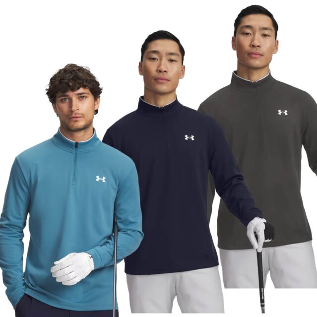 Under Armour Mens UA Matchplay 1/4 Zip Breathable Stretch Golf Sweater