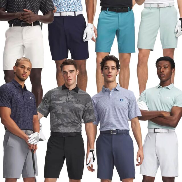 Under Armour Mens UA Drive Tapered 4 Way Stretch Lightweight Golf Shorts