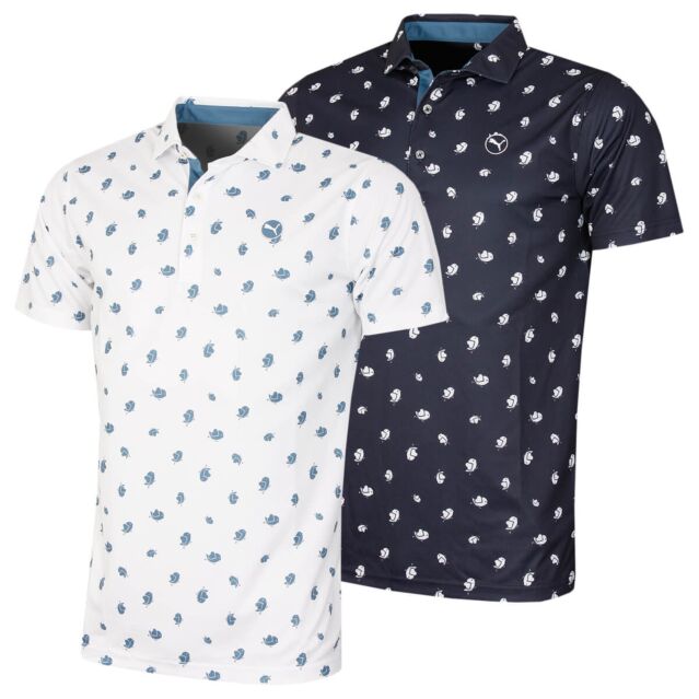 Puma Golf Mens Pure Love Birdies Moisture Wicking Performance Polo Shirt