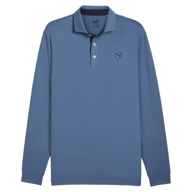Puma Golf Mens CLOUDSPUN Long Sleeve Mid-weight Golf Polo Shirt