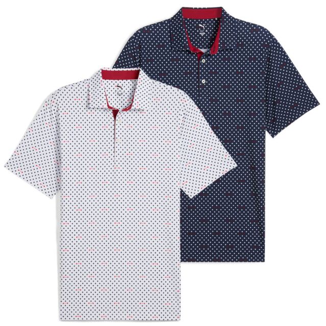 Puma Golf Mens MATTR Burgh Breathable 4 Way Stretch Wicking Polo Shirt