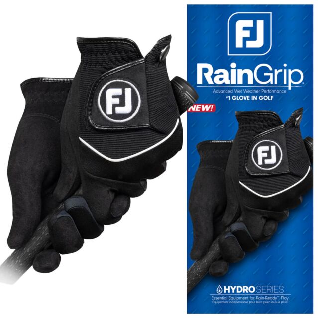 Footjoy Mens 2026 RainGrip Quick Dry Water Absorbent Comfort Pair Golf Glove