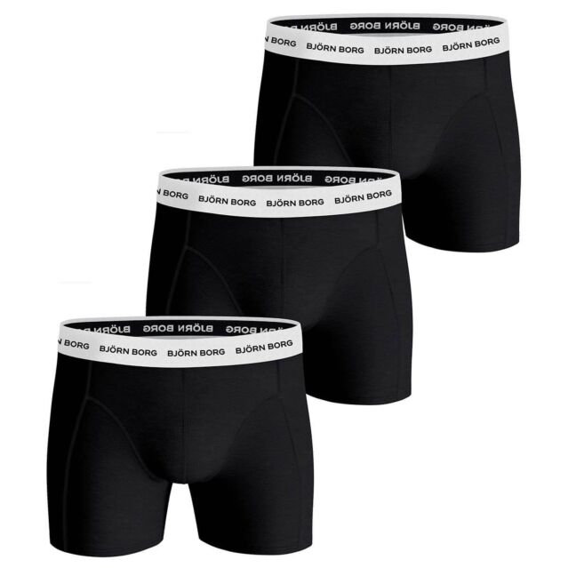 Bjorn Borg Mens Noos Contrast Solids 3 Pack Boxers
