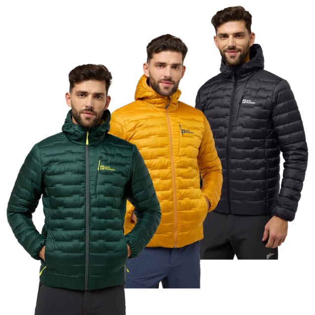 Jack Wolfskin Mens Passamani Down Water-Repellent Windproof Hooded Jacket