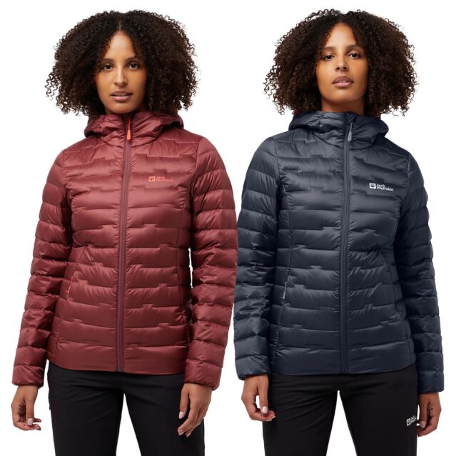 Jack Wolfskin Womens Passamani Down Water-Repellent Hooded Jacket