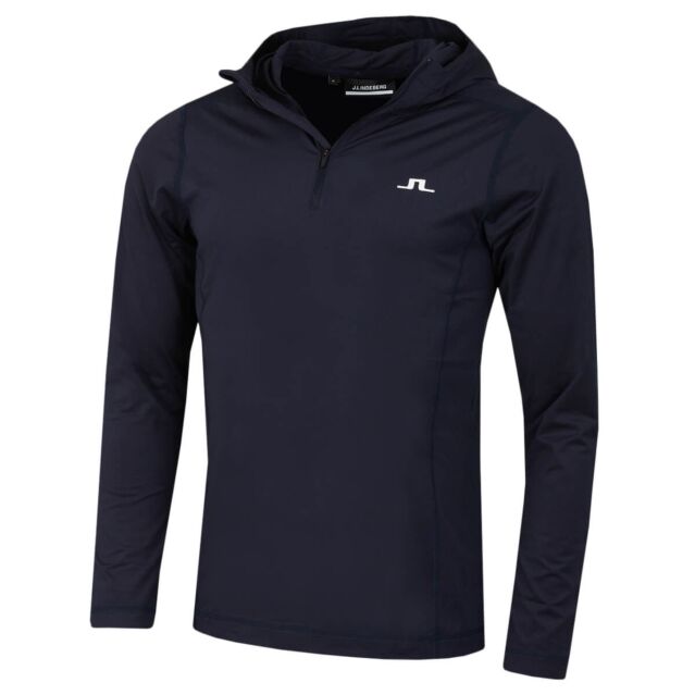 J.Lindeberg Mens Stefan Active Quarter Zip Lightweight Hoody