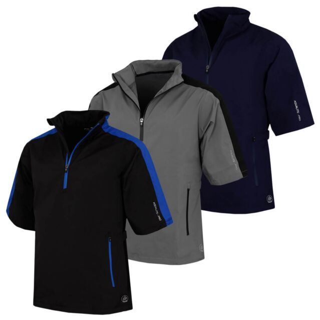 Proquip Mens Aqualite Pro 1/2 Zip Half Sleeve Waterproof Golf Rain Shirt