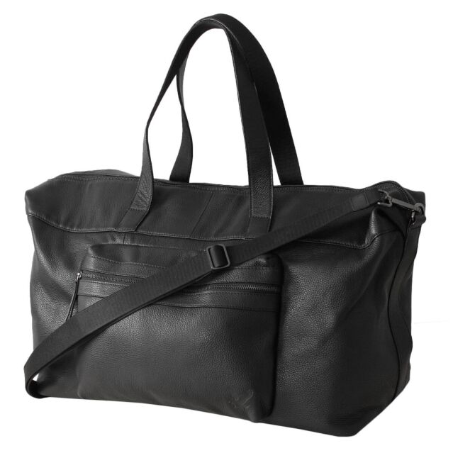 Lyle & Scott Unisex Premium Leather Debossed 'Eagle' Branded Holdall