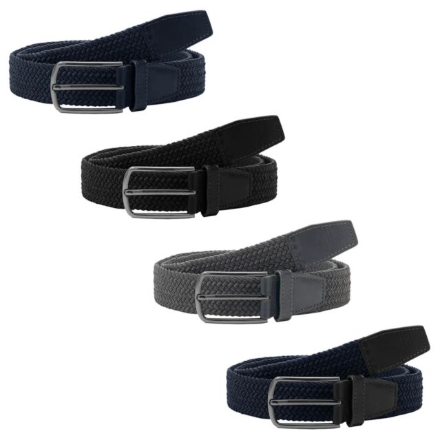Lyle & Scott Mens Intricate Braided Woven Nylon Branded Golf Belt