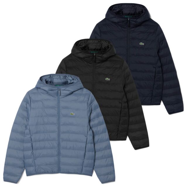 Lacoste Mens Lightweight Water Repellent Windproof Puffed Jacket