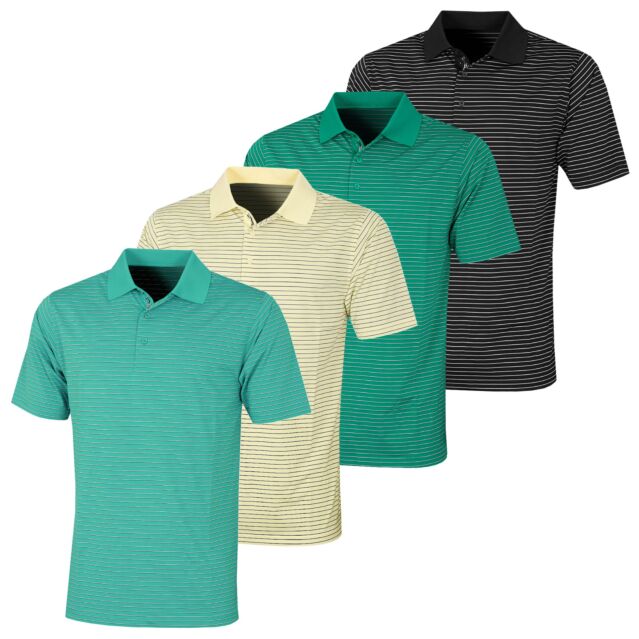 Bobby Jones Mens XH20 Jersey Cypress Stripe Golf Polo Shirt