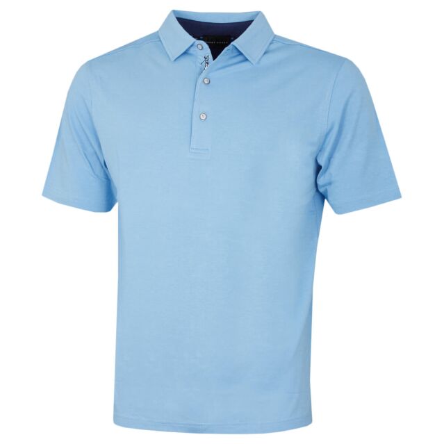 Bobby Jones Mens Jones eFX Solid Polo Shirt - Sky Blue - XL
