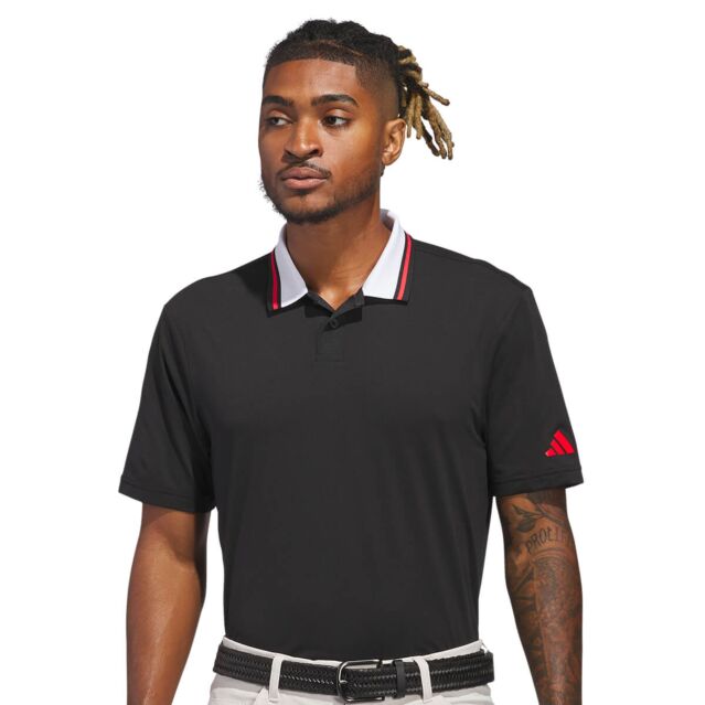 adidas Golf Mens Beyond The Course Twist Knit Breathble Polo Shirt