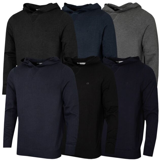 Calvin Klein Mens 2026 Campus Knitted Soft Easy Care Hoody