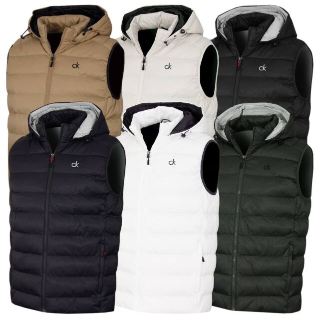 Calvin Klein Mens 2026 Lightweight San Gabriel Hooded Golf Gilet