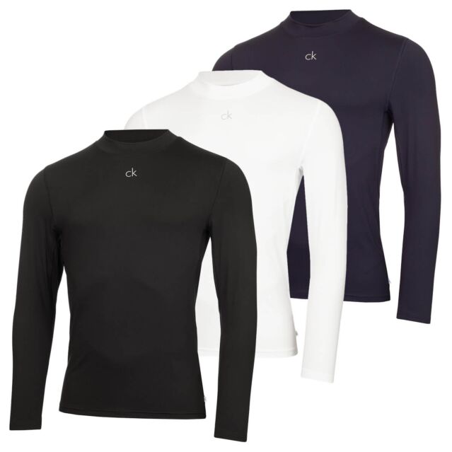 Calvin Klein Mens High Crew Neck Long Sleeve Golf Baselayer