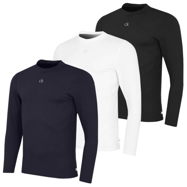 Calvin Klein Mens High Crew Neck Long Sleeve Golf Baselayer