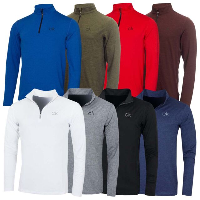 Calvin Klein Mens Newport HZ Long Sleeve Lightweight Wicking Sweater