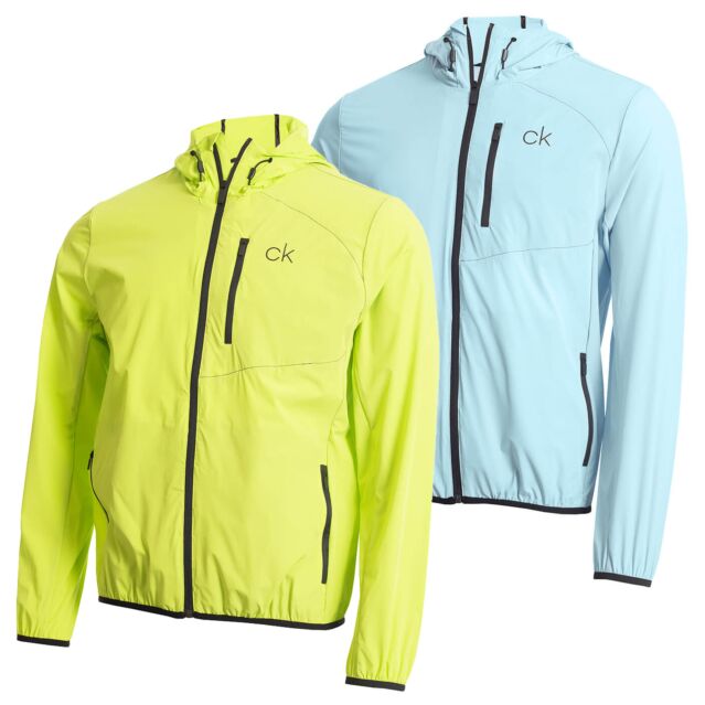 Calvin Klein Mens 24/7 UltraLite Water Repellent Hooded Stretch Golf Jacket