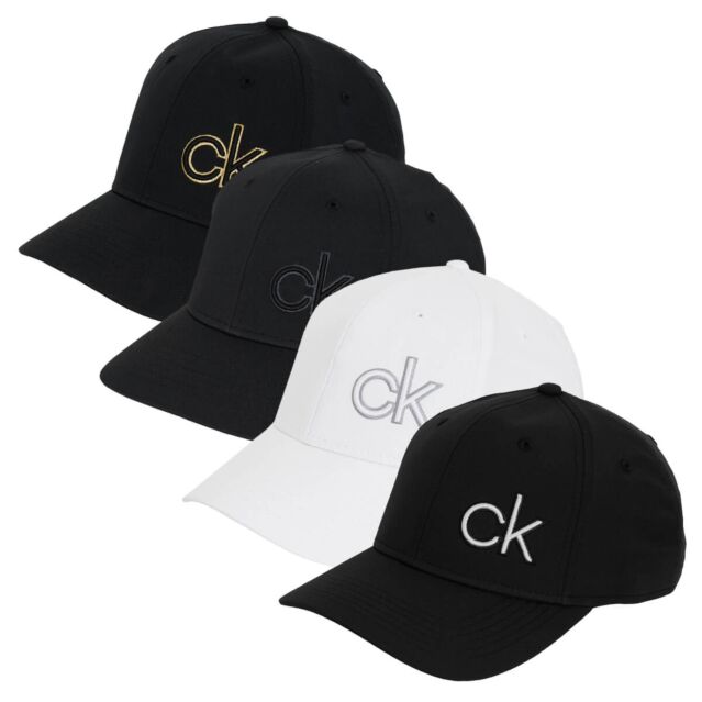 Calvin Klein Mens Q-Max Contrast CK Quick Dry Logo Adjustable Cap