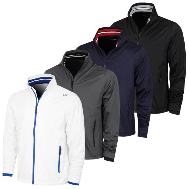 Calvin Klein Mens 2026 Collar Detail Waterproof Stretch Golf Jacket