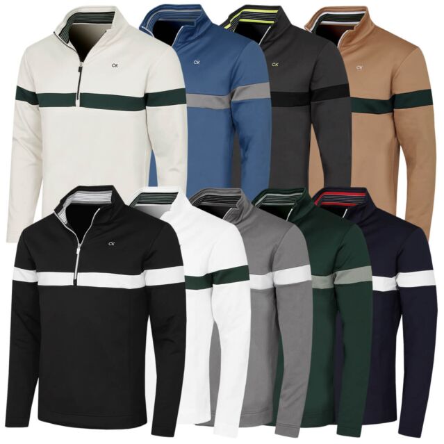 Calvin Klein Mens 2026 Scale CK Insul-Lite 1/2 Zip Golf Sweater