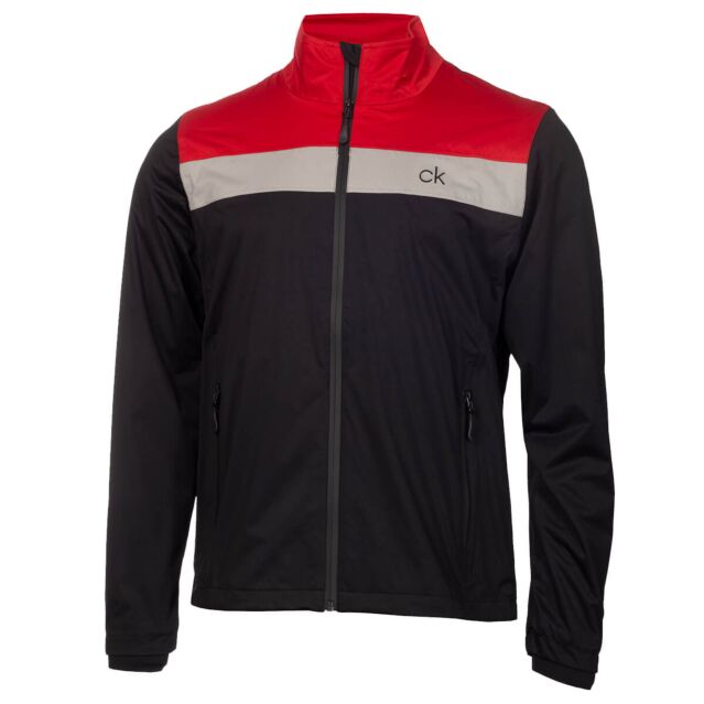 Calvin Klein Mens Colour Block Waterproof Stretch Golf Jacket