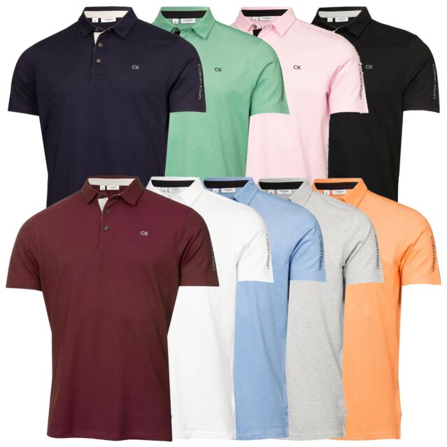 Calvin Klein Mens Uni Golf Moisture Wicking Breathable Polo Shirt
