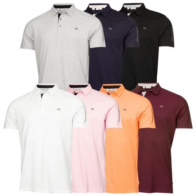 Calvin Klein Mens Uni Golf Moisture Wicking Breathable Polo Shirt