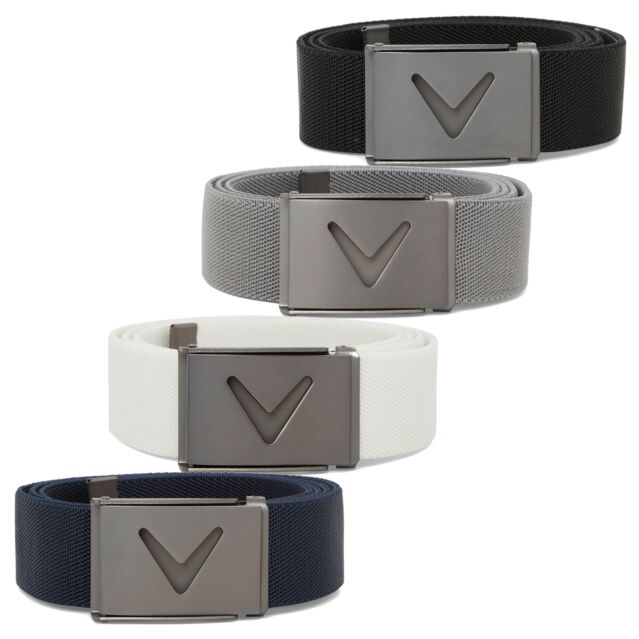Callaway Golf Mens 2026 V-Logo Web Fabric Stretch Cut To Fit One Size Belt