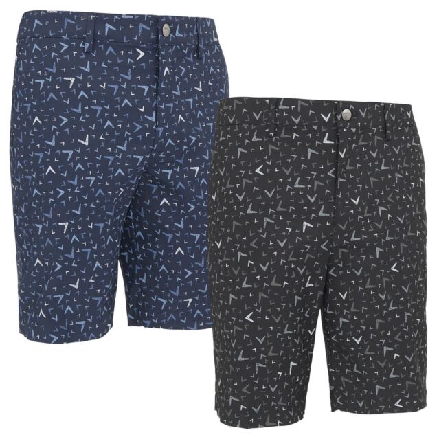 Callaway Golf Mens Chev Printed Moisture Wicking Sustainable Shorts