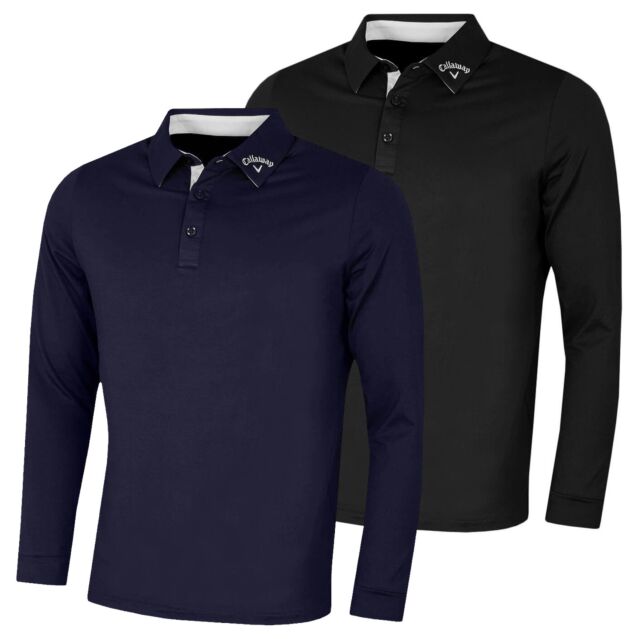 Callaway Golf Mens Long Sleeve Swingtech Performance Fabric Polo Shirt