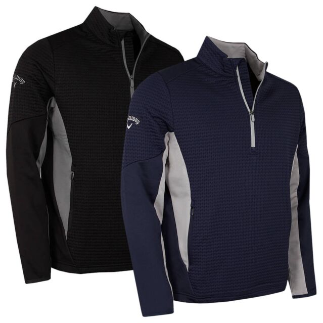 Callaway Golf Mens Midweight SwingTech Stretch Textured Golf Sweater
