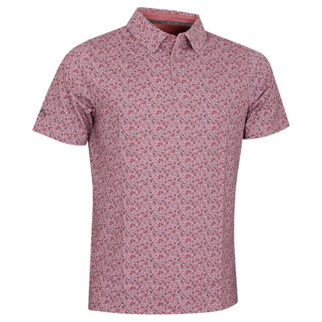 Callaway Golf Mens Novelty Confetti SwingTech Opt-Dri Eco Polo Shirt