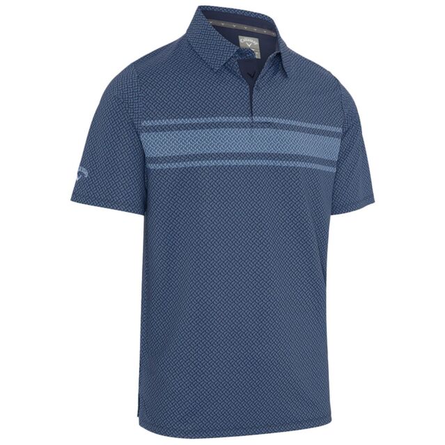 Callaway Golf Mens Engineered Triple Track Geo SwingTech Eco Polo Shirt