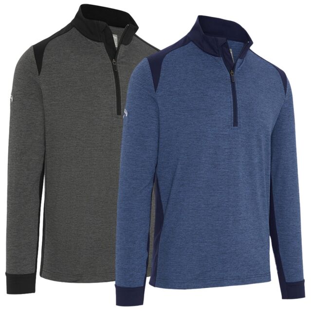 Callaway Golf Mens Soft Touch Blocked 1/4 Zip Water Repellent Sweater