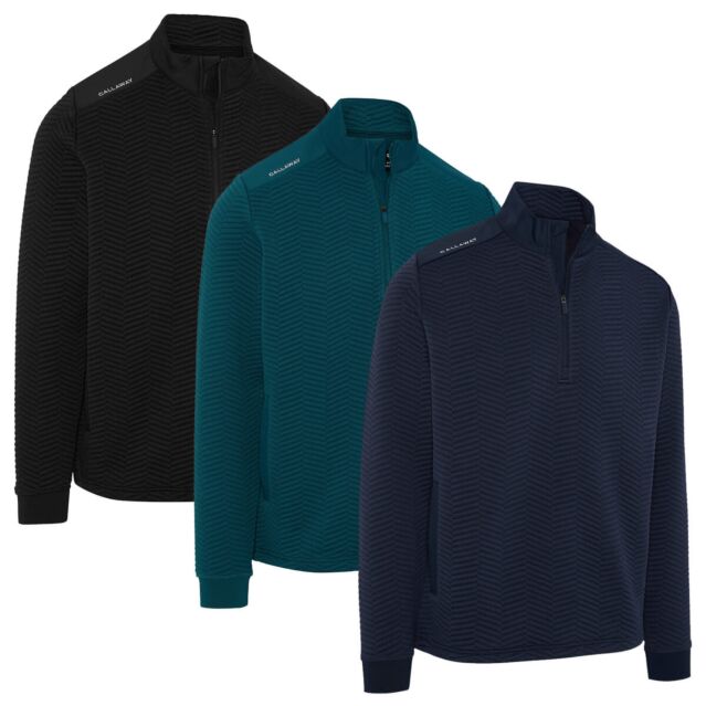 Callaway Mens Mid-Layer Chev Stretch Opit-Dri Golf Pullover Sweater