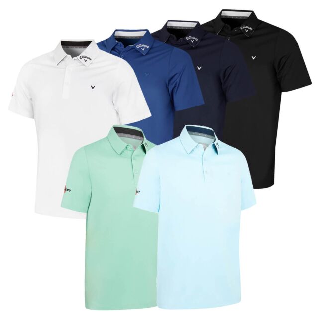 Callaway Golf Mens Chev Odyssey Moisture Wicking Recycled Polo Shirt