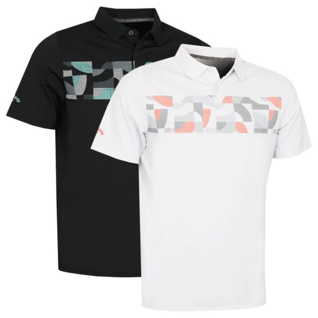 Callaway Golf Mens Optical 'C' Moisture Wicking Stretch Golf Polo Shirt