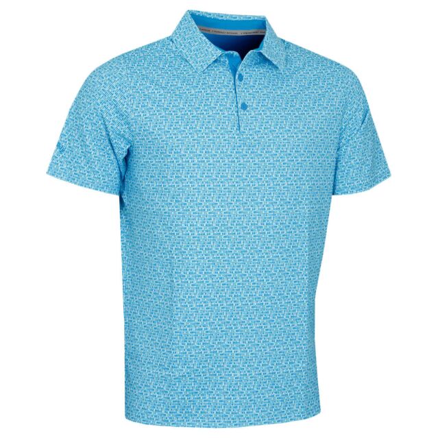 Callaway Mens Tile Gingham Print Opti-Dri Stretch Eco Golf Polo Shirt