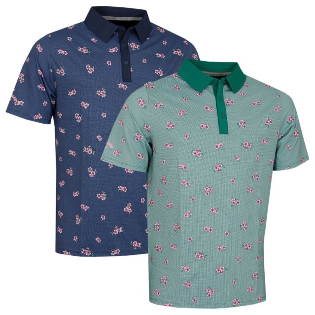 Callaway Mens Azalea Gingham Opti-Dri Swing Tech Easy Care Golf Polo Shirt