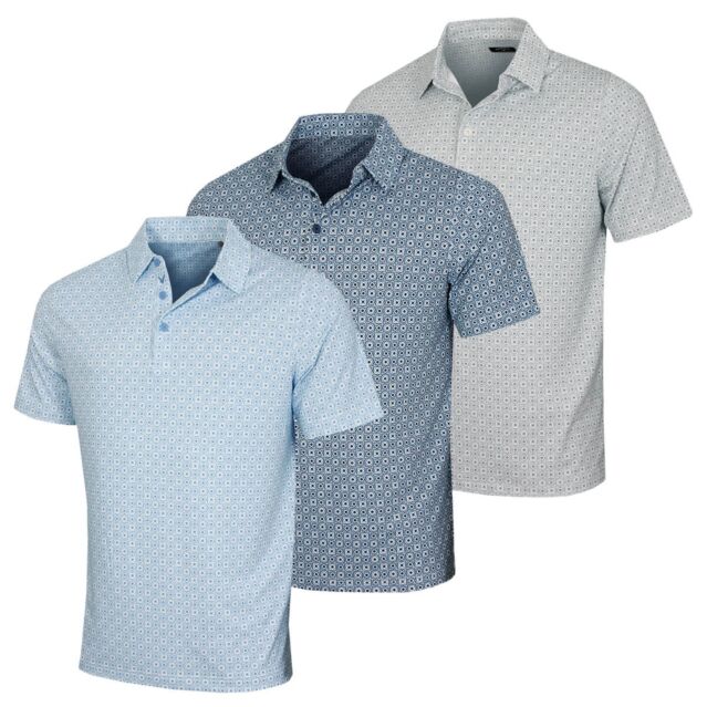 Callaway Mens Golf Foulard Printed Opti-Dri Stretch Golf Polo Shirt