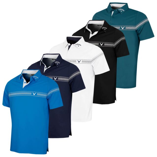 Callaway Mens Odyssey Block Opti-Dri Swing Tech Stretch Golf Polo Shirt