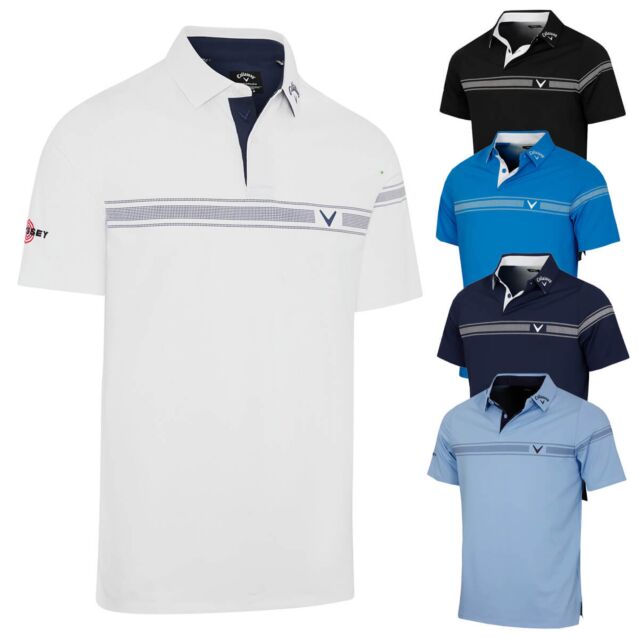 Callaway Mens Odyssey Block Opti-Dri Swing Tech Stretch Golf Polo Shirt
