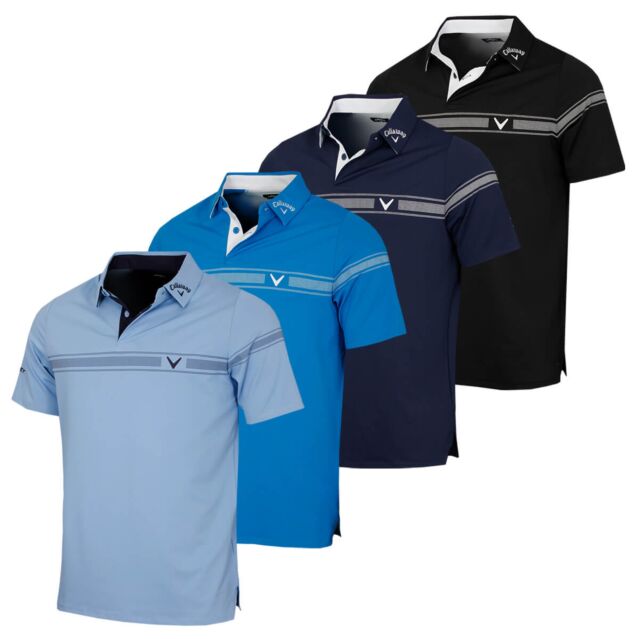 Callaway Mens Odyssey Block Opti-Dri Swing Tech Stretch Golf Polo Shirt